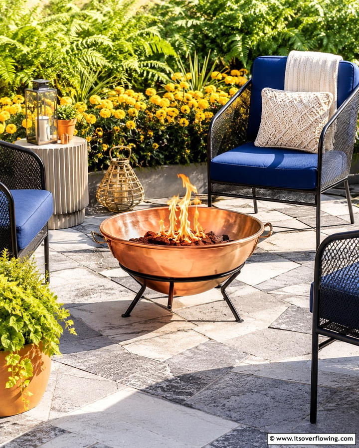 Portable Firepit for Flexibility - 25 Patio Ideas With Firepit for Cozy Gatherings