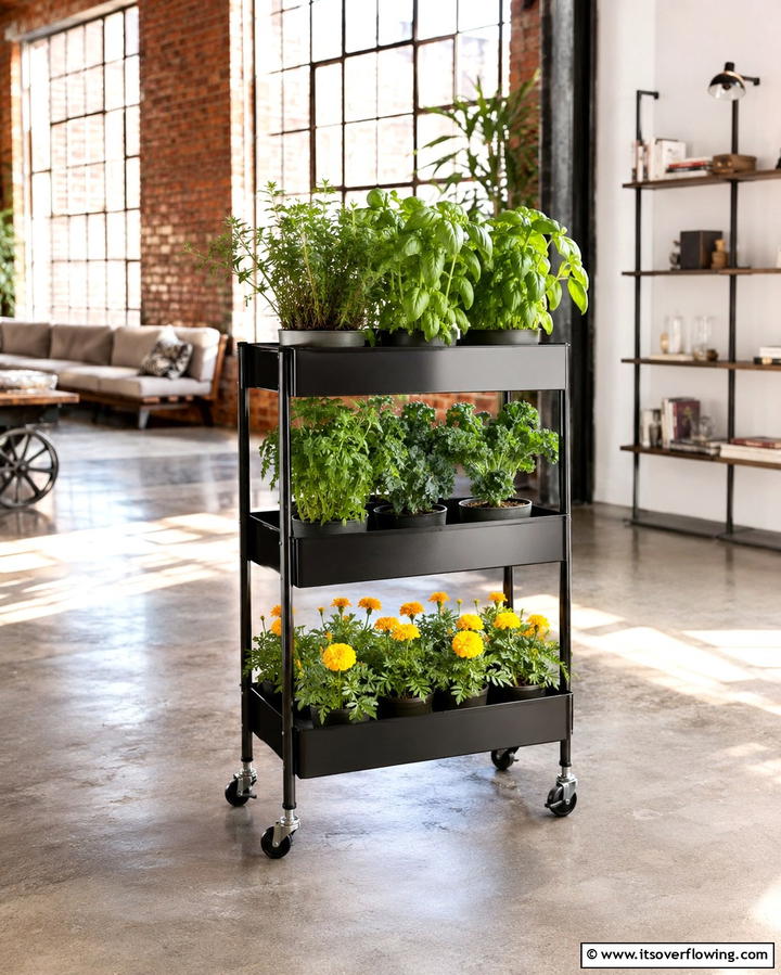 Portable Green Carts - 25 Urban Garden Ideas for Small Spaces
