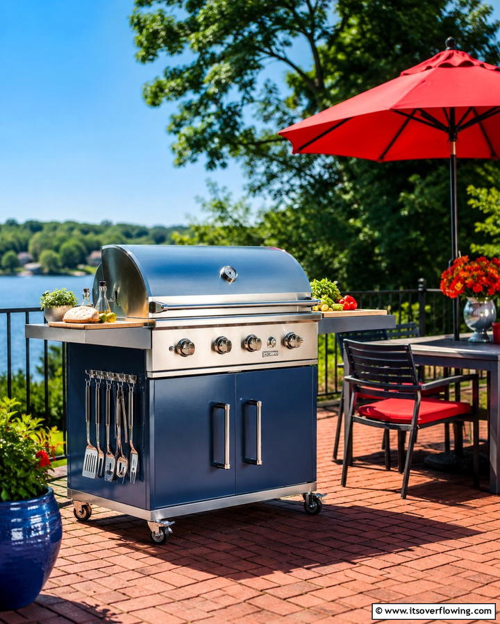 Portable Grill Cart Station - 25 Grill Station Ideas for the Ultimate Outdoor Cooking Space