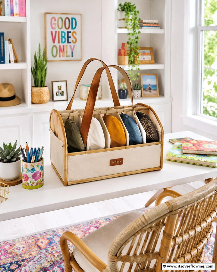 Portable Hat Caddy - 30 Smart Hat Storage Ideas to Declutter Your Home