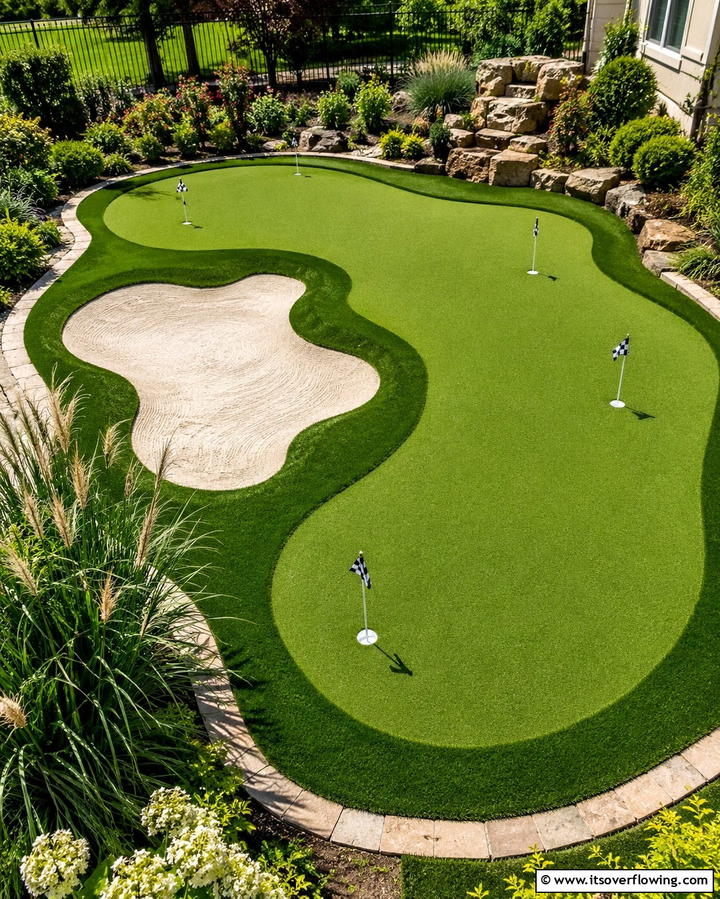 Portable Putting Green for Flexibility - 25 Backyard Putting Green Ideas for Golf Enthusiasts