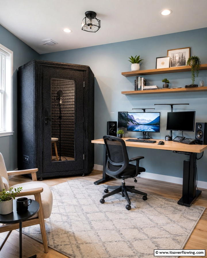 Portable Sound Booth for Versatility - 25 Music Room Ideas to Create the Perfect Sound Space
