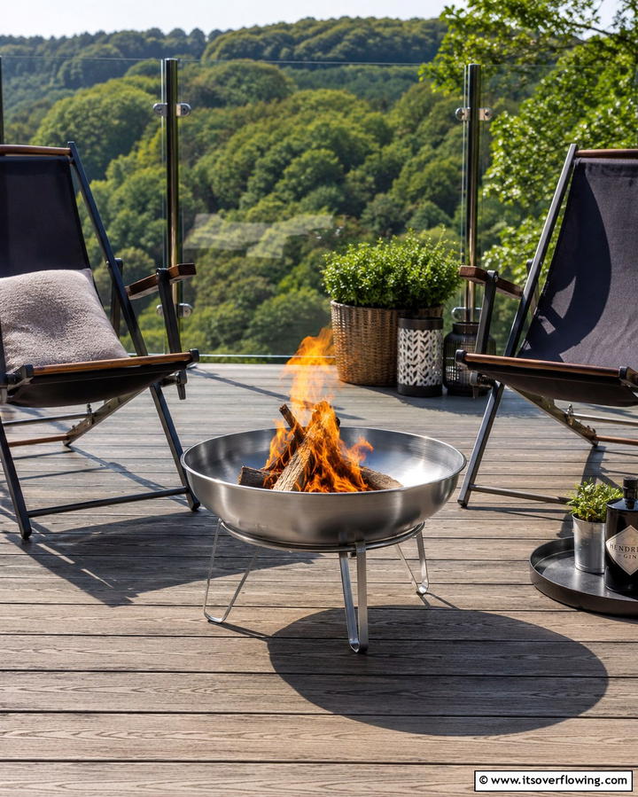Portable Steel Bowl Fire Pit - 25 Wood Burning Fire Pit Ideas for Cozy Nights