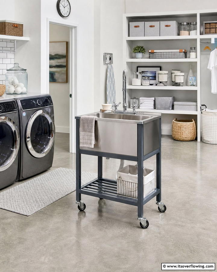 Portable Utility Sink - 20 Functional Laundry Room Sink Ideas for Efficiency