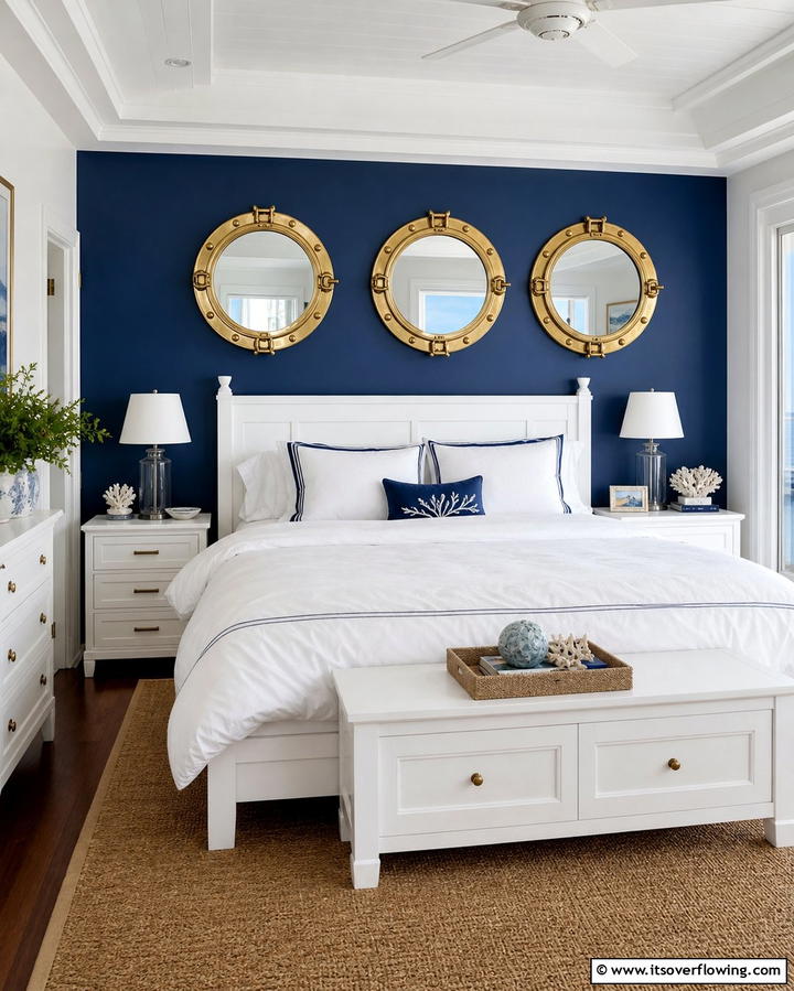 Porthole Mirrors - 25 Ocean-themed Bedroom Ideas for a Serene and Relaxing Space