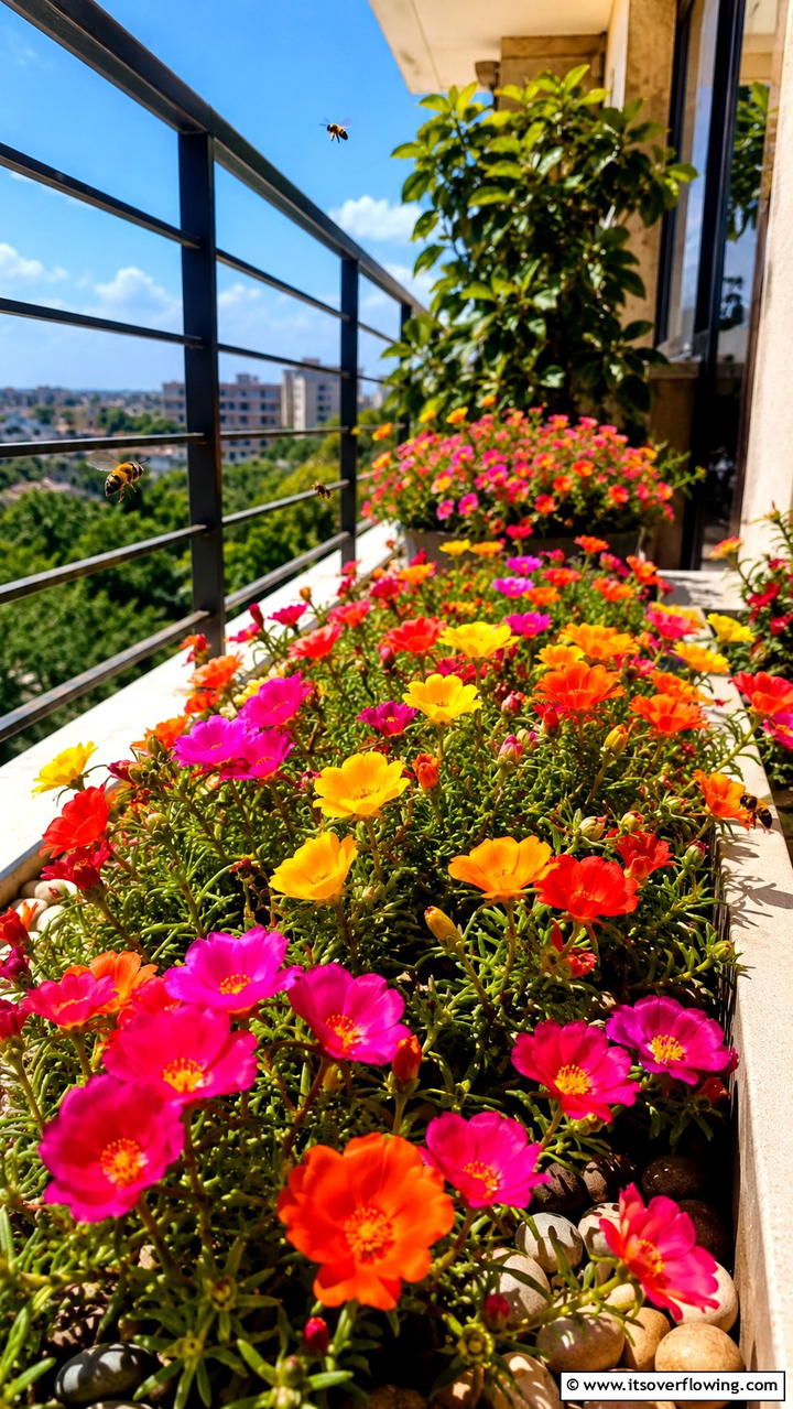 Portulaca - 30 Flowering Plants for Balcony Gardens - Colorful Displays