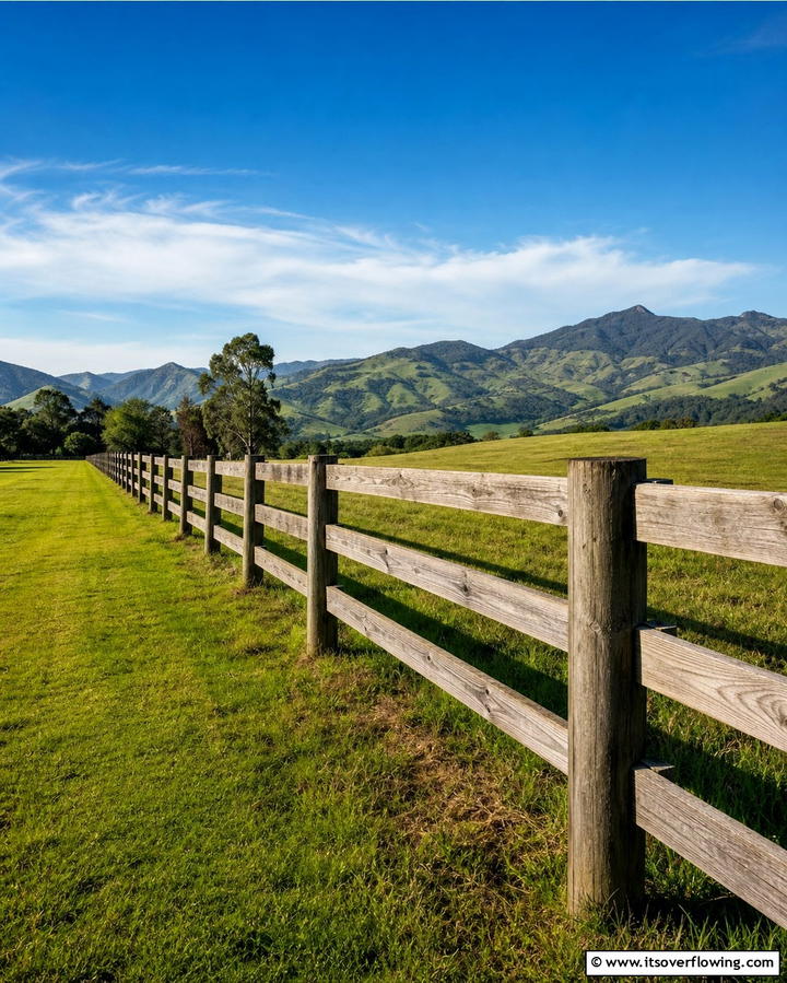 Post and Rail Fence - 25 Wood Fence Ideas to Enhance Your Outdoor Space