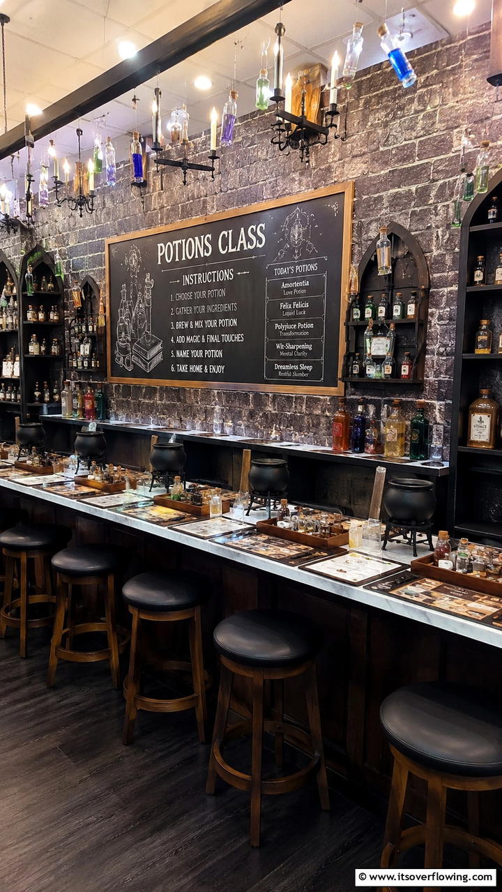 Potions Class Inspired Stations - 30 Harry Potter Wedding Ideas- Enchanting Themed Celebrations