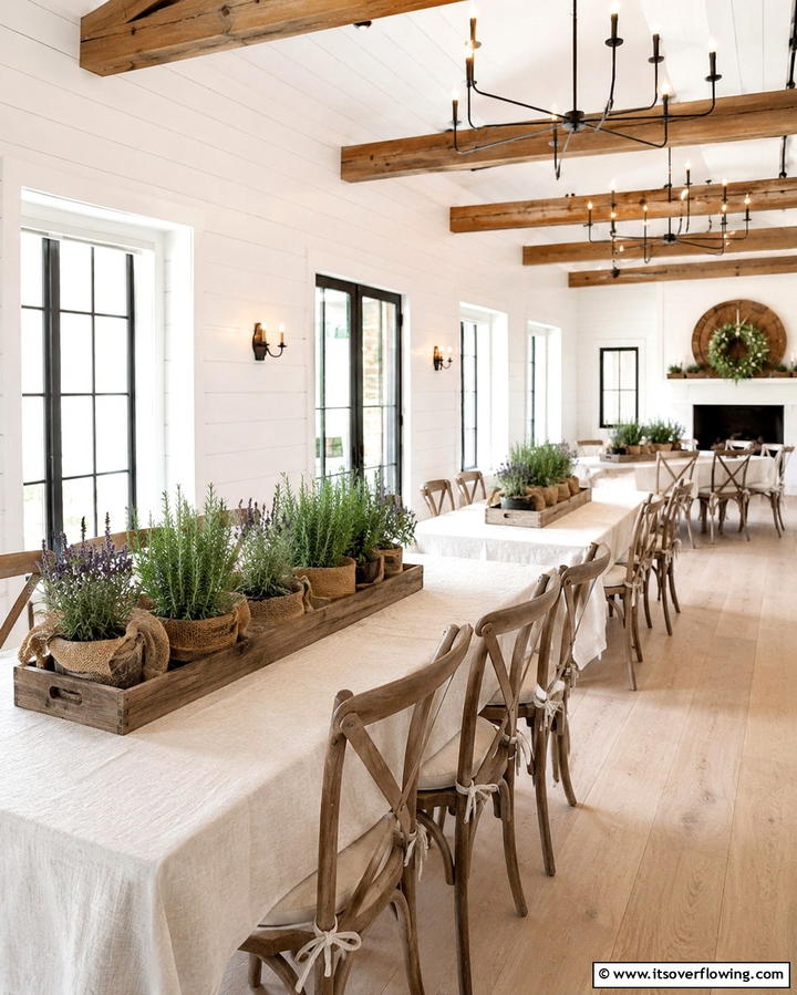 Potted Herb Arrangements - 30 Rehearsal Dinner Centerpiece Ideas for Memorable Nights
