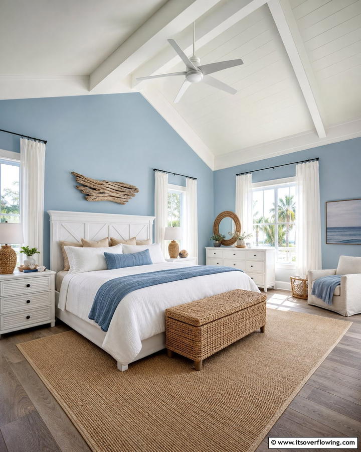 Powder Blue Serenity - 20 Pastel Bedroom Ideas for a Soft and Serene Space