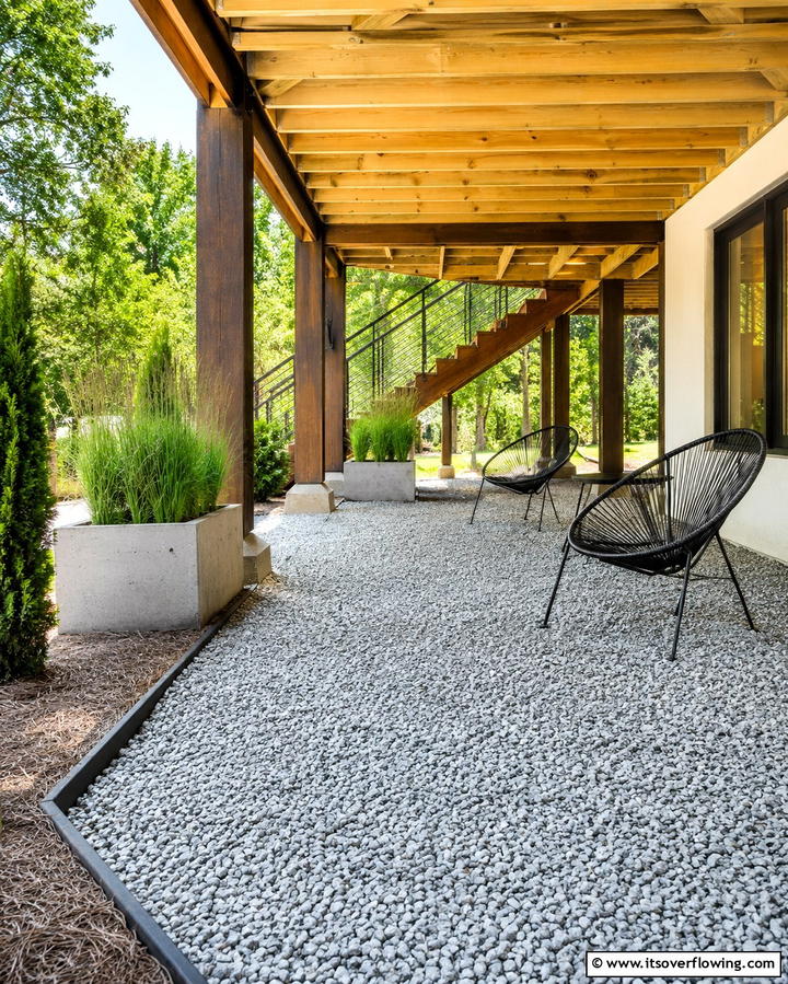 Practical Gravel Floor - 25 Under Deck Landscaping Ideas for Hidden Spaces