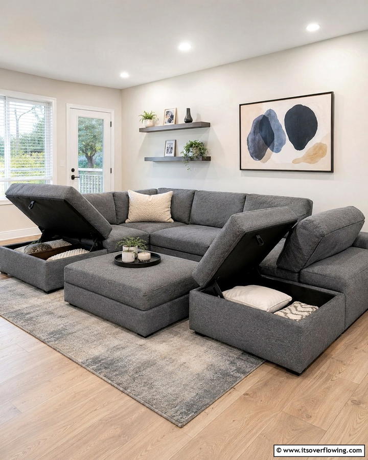 Practical Sectional Solutions for Modern Homes - 30 Sectional Living Room Ideas for Flexible Seating
