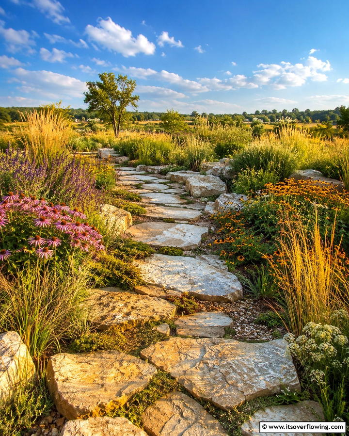 Prairie Rock Walkway - 30 Rock Walkway Ideas to Elevate Your Garden Design