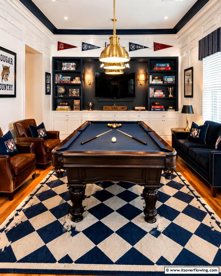 Preppy Game Room - 30 Preppy Room Ideas for a Classic and Polished Home Look