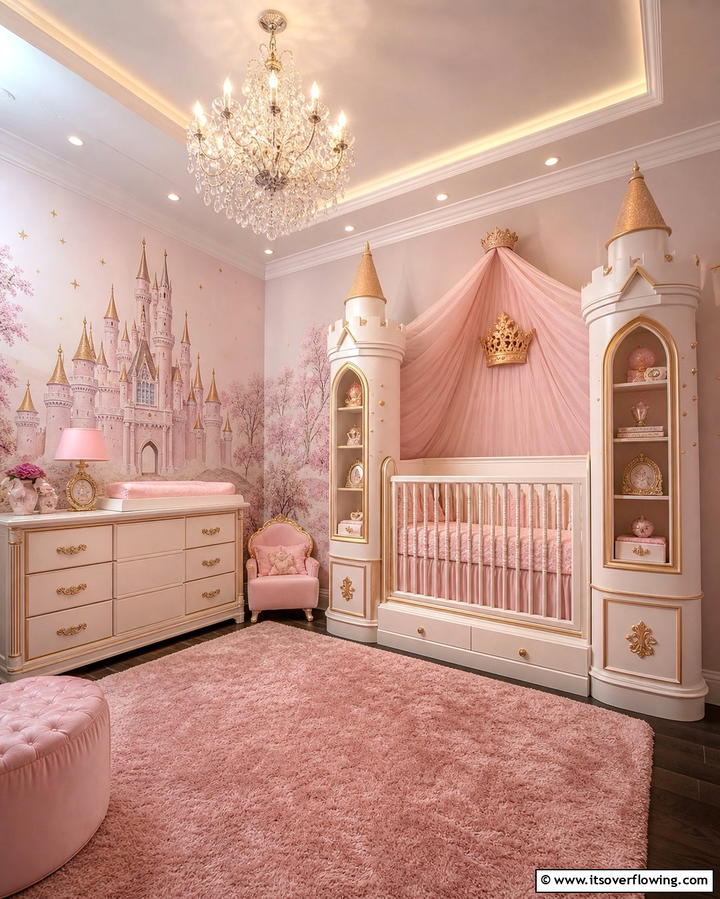 Princess Castle Design - 25 Baby Girl Nursery Ideas for a Dreamy Space