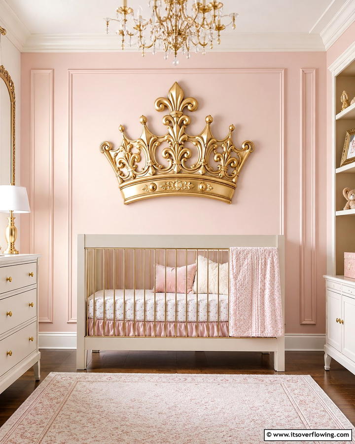 Princess Crown Wall Art - 25 Princess Nursery Ideas for a Magical Baby Room