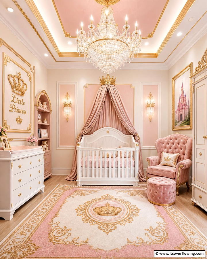 Princess Palace - 25 Baby Girl Nursery Ideas for a Dreamy Space