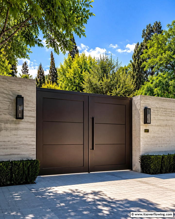 Privacy Metal Gate - 25 Metal Garden Gate Ideas to Enhance Your Outdoor Space