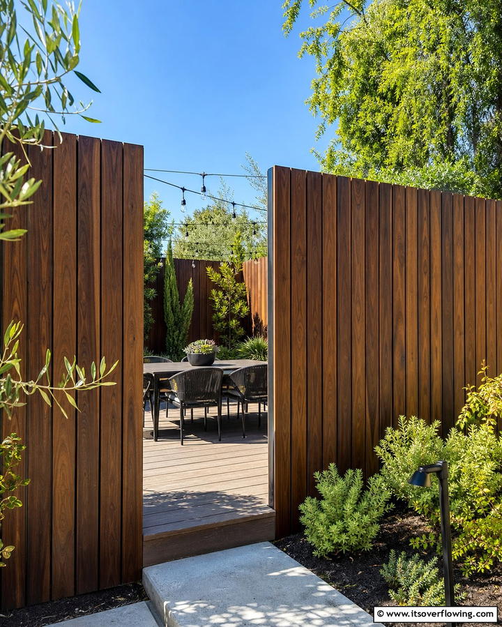 Privacy Pallet Fence with Vertical Slats - 25 Pallet Fence Ideas for Eco-Friendly Landscaping