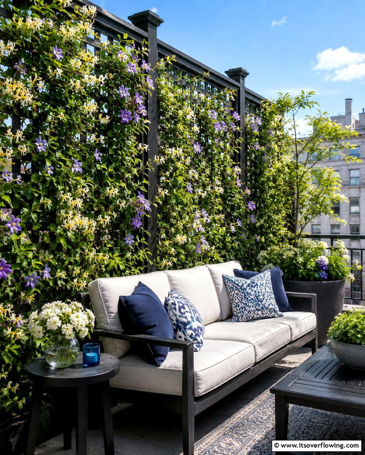Privacy Screen TrellisOne - 25 Beautiful Balcony Trellis Ideas for Your Space