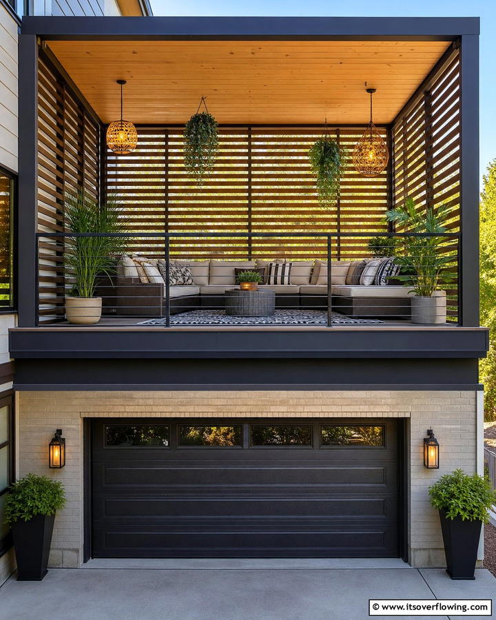 Privacy Screens - 20 Balcony Over Garage Ideas for Extra Space