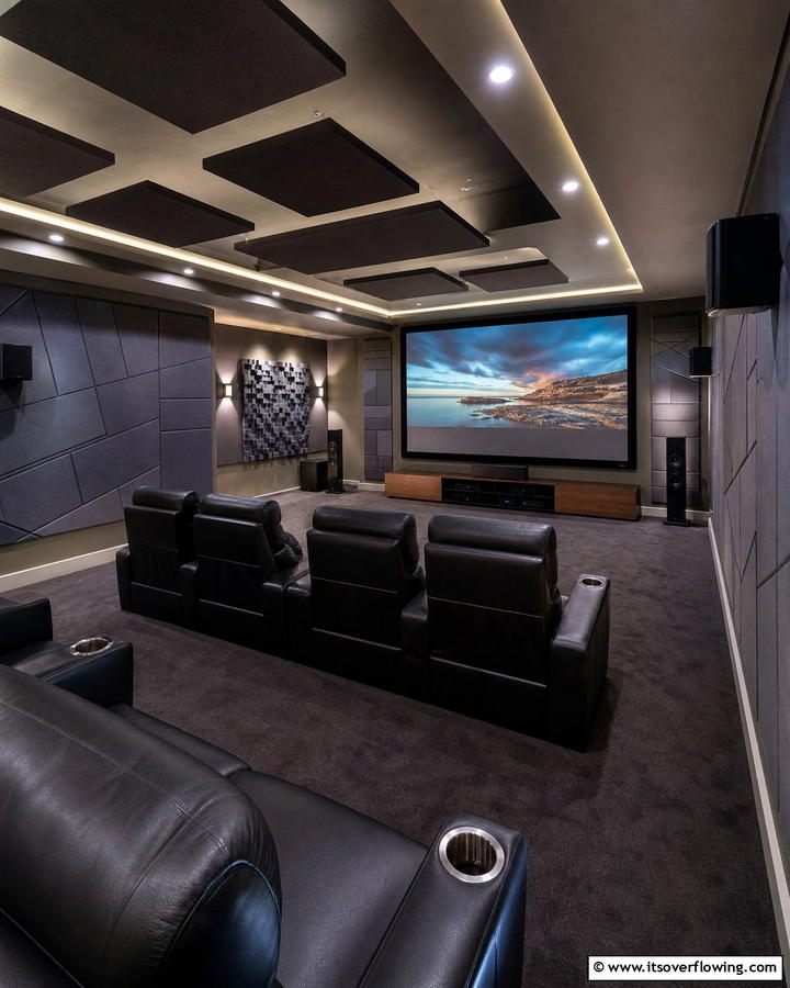 Professional Acoustic Paneling - 30 Home Theater Ideas- Immersive Entertainment Spaces