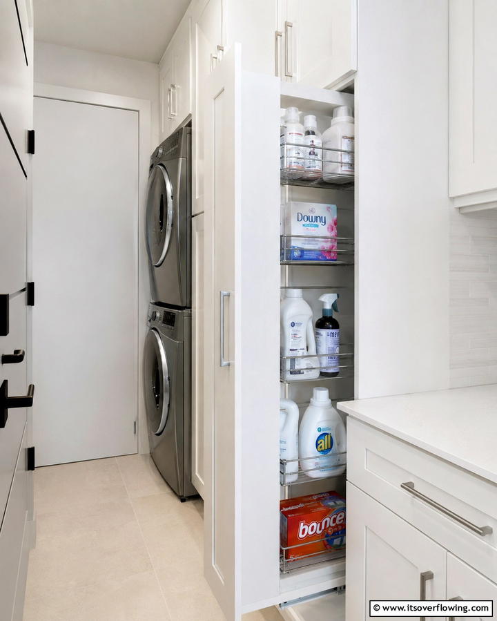Pull Out Cabinets for Hidden StorageOne - 25 Laundry Room Cabinet Ideas for Organization