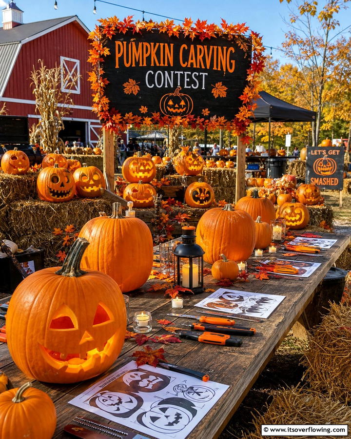 Pumpkin Carving Contest - 25 Fall Birthday Party Ideas for a Seasonal Celebration