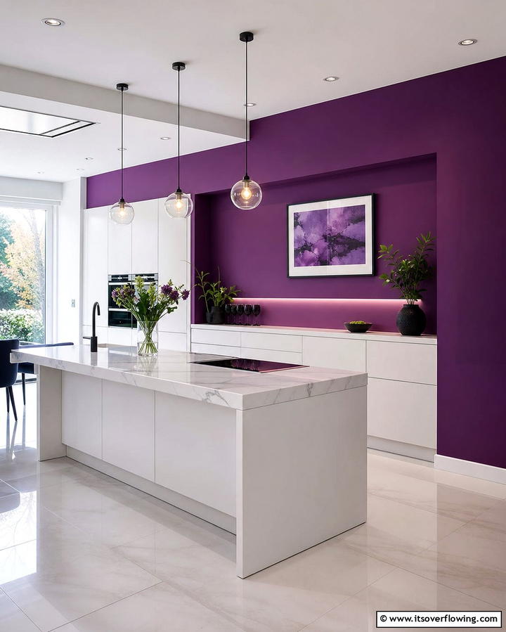 Purple Accent Walls - 25 Purple Kitchen Ideas for a Bold and Stylish Look