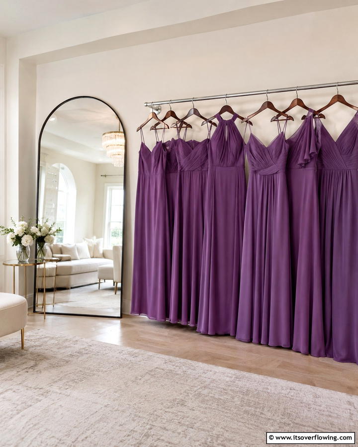 Purple Bridesmaid DressesOne - 30 Purple Wedding Theme Ideas for Regal Celebrations