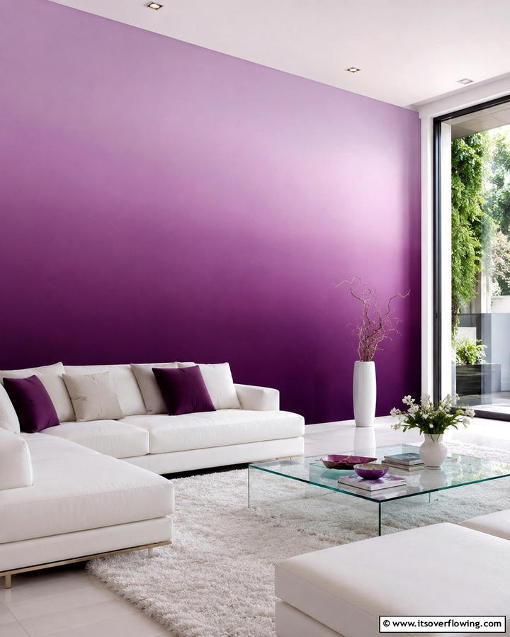 Purple Floral Patterns for a Feminine Touch - 25 Purple Living Room Ideas for a Stylish Home Makeover