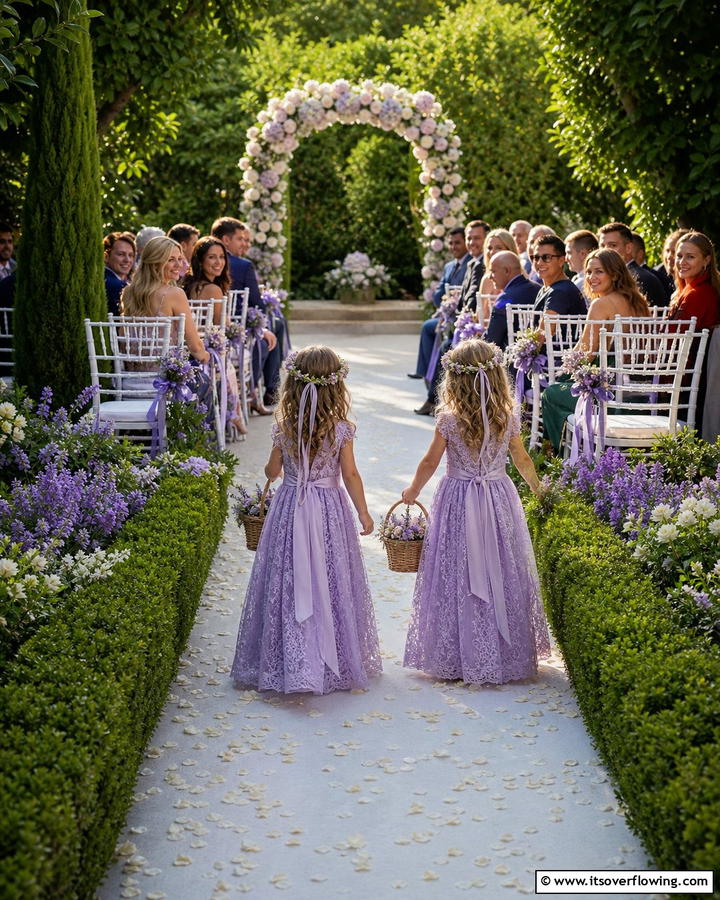 Purple Flower Girl Dresses - 17 Purple Wedding Theme Ideas for Enchanting Celebrations