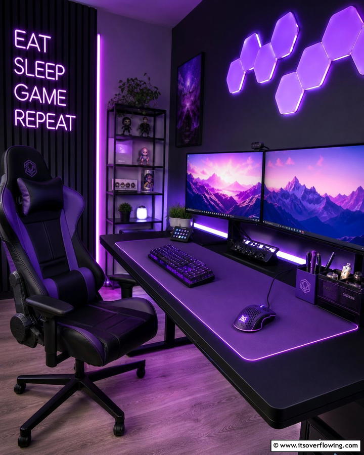 Purple Gaming Mouse with Adjustable DPI - 20 Purple Gaming Setup Ideas for a Vibrant Space