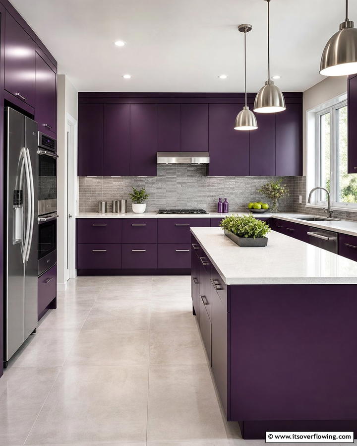 Purple Kitchen Cabinets - 25 Purple Kitchen Ideas for a Bold and Stylish Look