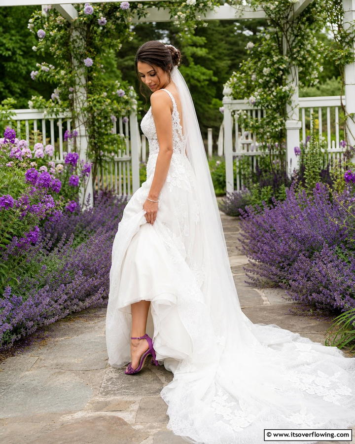 Purple Shoes for the Bride - 17 Purple Wedding Theme Ideas for Enchanting Celebrations