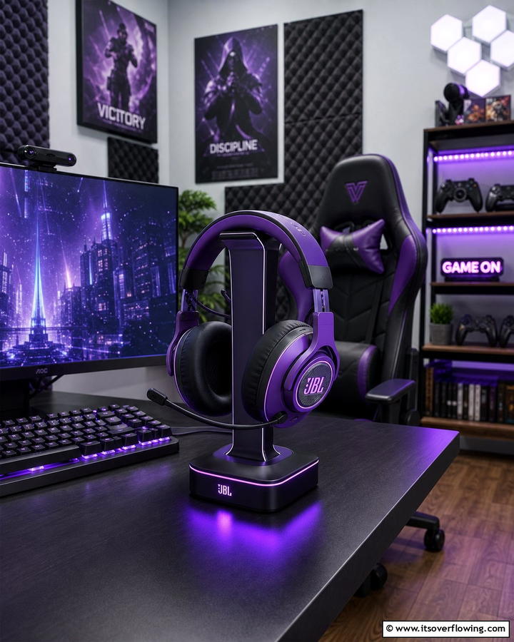 Purple Themed Gaming Headset - 20 Purple Gaming Setup Ideas for a Vibrant Space