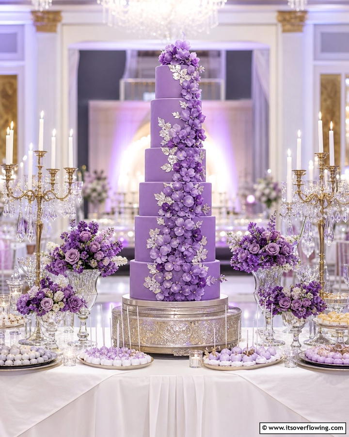 Purple Wedding Cake - 17 Purple Wedding Theme Ideas for Enchanting Celebrations