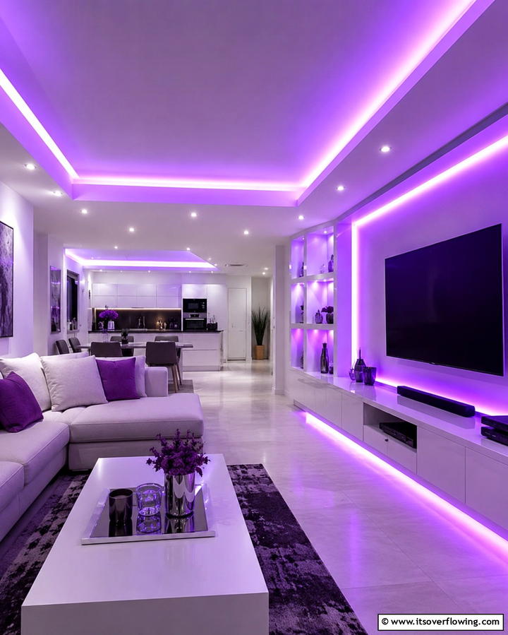 Purple and Gray Palette for Modern Sophistication - 25 Purple Living Room Ideas for a Stylish Home Makeover