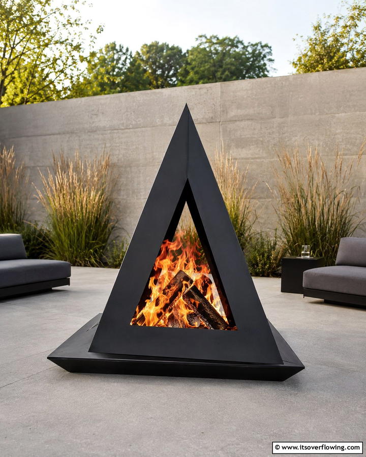 Pyramid Shaped Fire Pit - 25 Wood Burning Fire Pit Ideas for Cozy Nights