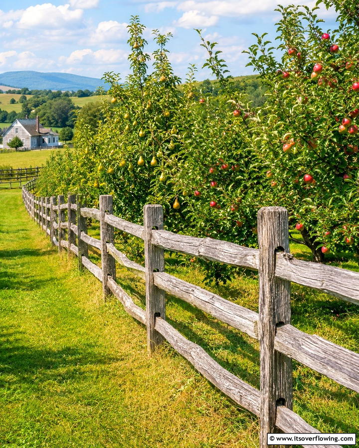 Quaint Orchard Fencing - 30 Split Rail Fence Ideas for Rustic Outdoor Boundaries