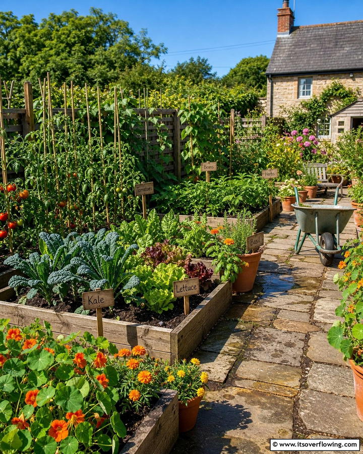 Quaint Vegetable Patch - 21 Cottage Garden Ideas Full of Whimsical Blooms