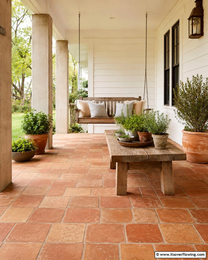 Quarry Tiles - 25 Patio Tile Ideas to Upgrade Your Outdoor Flooring