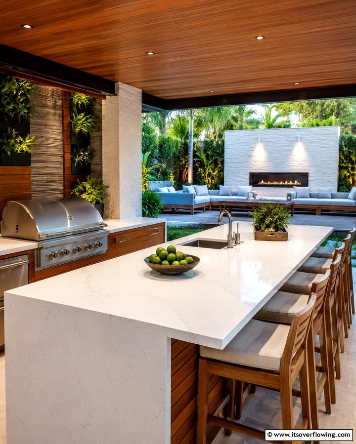 Quartz Countertops for Easy Maintenance - 25 Outdoor Countertop Ideas for Functional Spaces