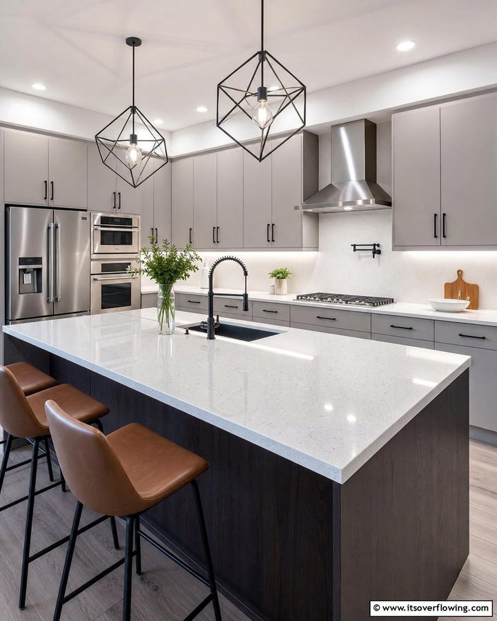 Quartz Resilience Countertops - 21 Kitchen Countertop Ideas- Durable & Stylish Surfaces