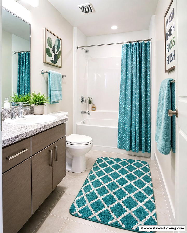 Quick Dry Bath Mats - 25 Dorm Bathroom Ideas to Maximize Space and Style