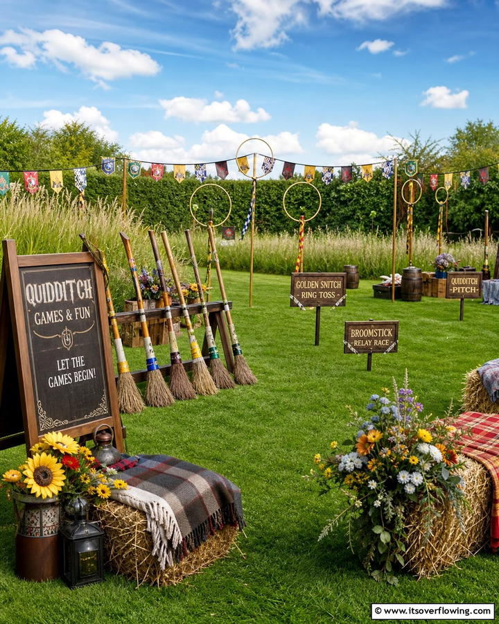 Quidditch Inspired Games and Fun - 30 Harry Potter Wedding Ideas- Enchanting Themed Celebrations