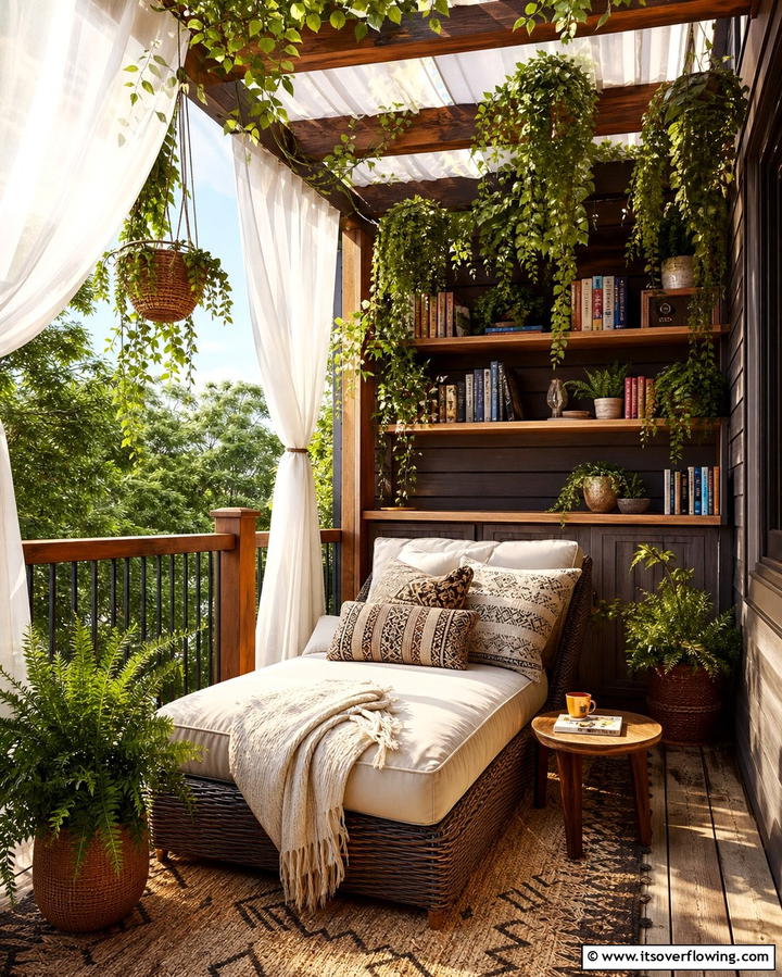 Quiet Reading Nook - 21 Second Floor Deck Ideas for Elevated Outdoor Living