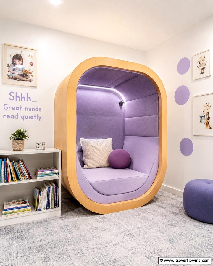 Quiet Retreat Pod - 30 Kids Reading Nook Ideas- Cozy Spaces for Young Readers