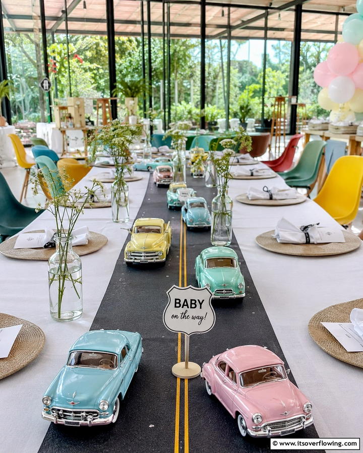 Quirky Toy Car Centerpiece - 30 Baby Shower Centerpiece Ideas for Adorable Themes