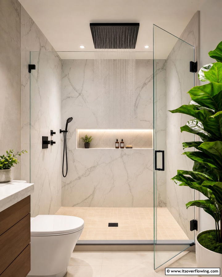 Rain Shower Head Installation - 21 Small Shower Design Ideas for Stylish Functionality